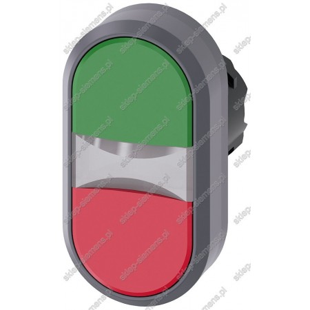 TWIN PUSHBUTTON, 22MM, ROUND, PLASTIC WITH METAL F